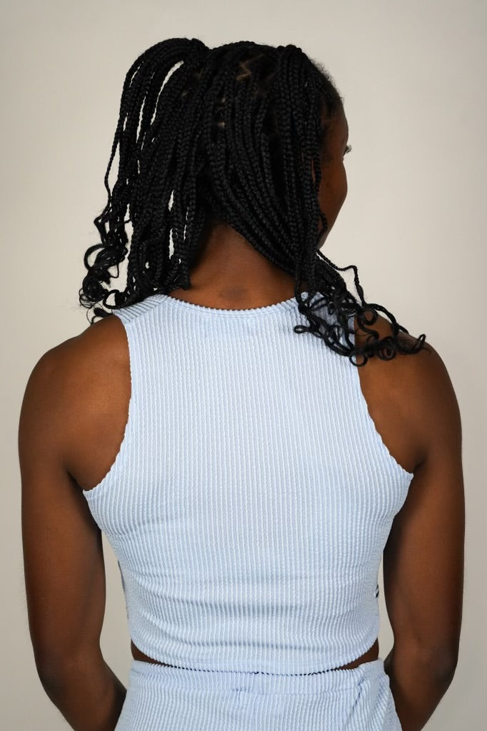 Girl Talk Tank Baby Blue